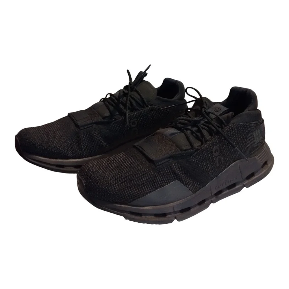 On Running‎ Men's 12.5 Cloudnova Athletic Sneakers Lace-Up Black Shoes